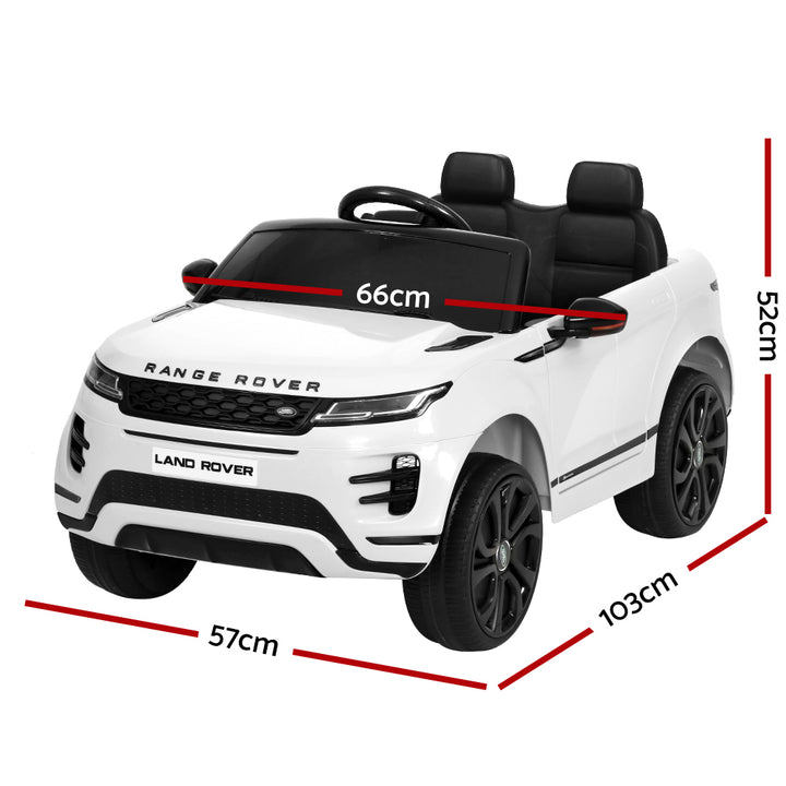 Kids Ride On Car Licensed Land Rover 12V Electric Car Toys Battery Remote White Homecoze