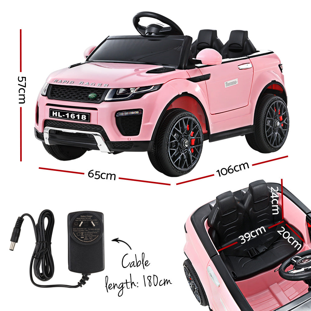 Kids Pink Ride On Car Battery Powered 12V Remote Toy SUV Homecoze