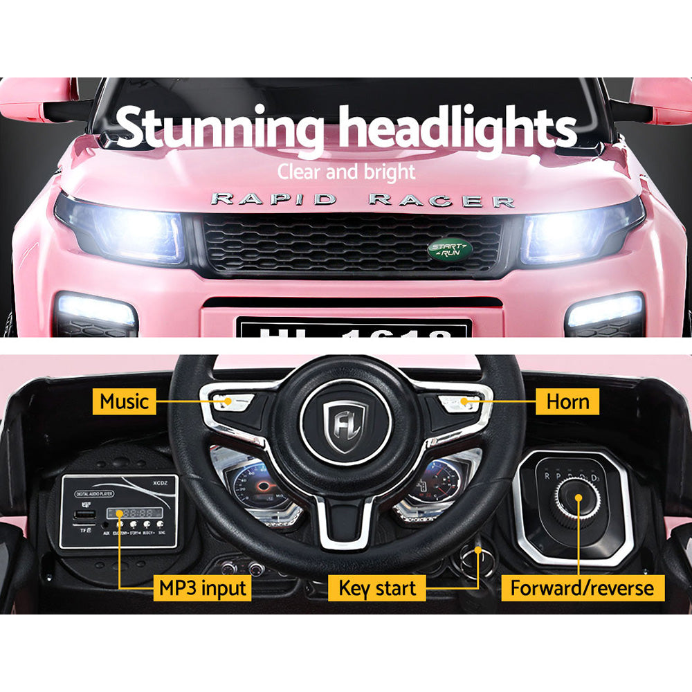 Kids Pink Ride On Car Battery Powered 12V Remote Toy SUV Homecoze