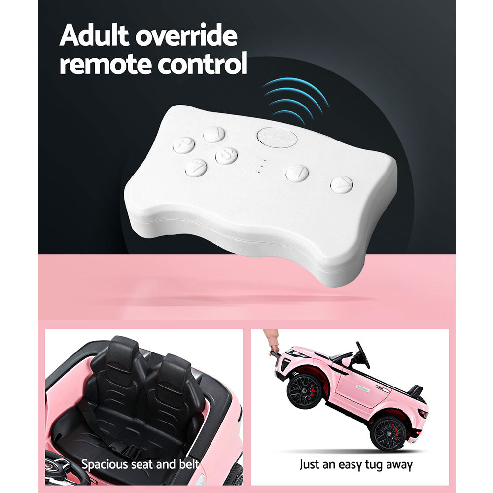 Kids Pink Ride On Car Battery Powered 12V Remote Toy SUV Homecoze
