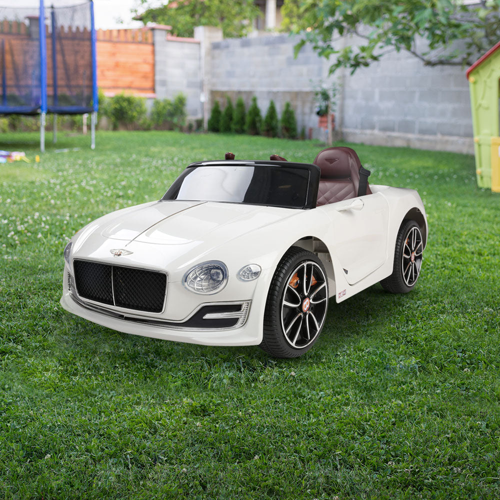 Bentley Kids Ride On Car Licensed Electric Toys 12V Battery Remote Cars White Homecoze