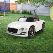 Bentley Kids Ride On Car Licensed Electric Toys 12V Battery Remote Cars White Homecoze