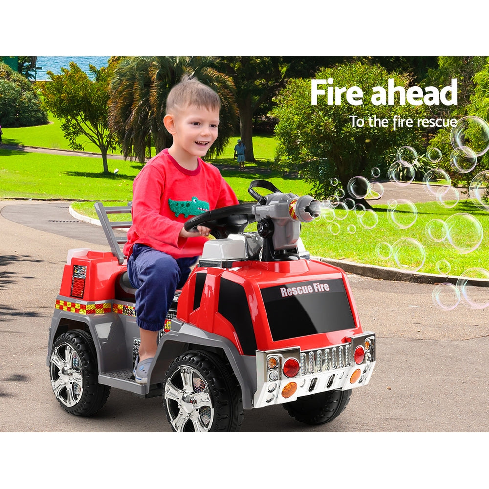 Kids Ride On Fire Truck Motorbike Motorcycle Car Red Grey Homecoze