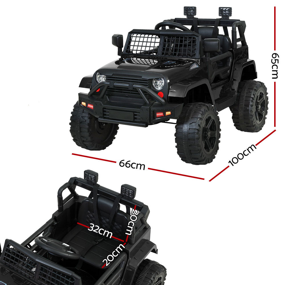 Kids Ride On Car Electric 12V Car Toys Jeep Battery Remote Control Black Homecoze