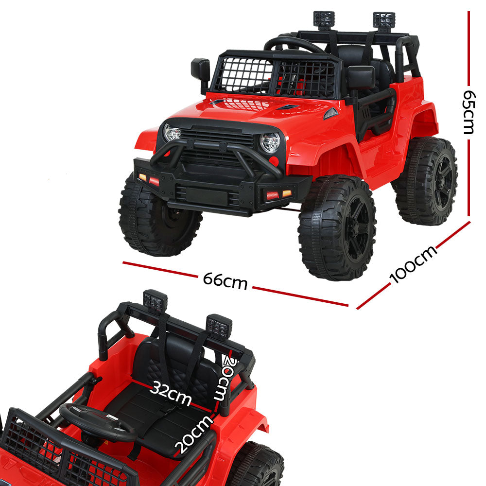 Kids Ride On Car Electric 12V Car Toys Jeep Battery Remote Control Red Homecoze