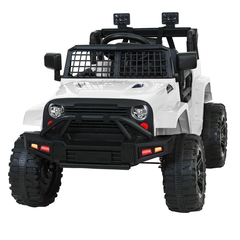 Kids Ride On Car Electric 12V Car Toys Jeep Battery Remote Control White Homecoze