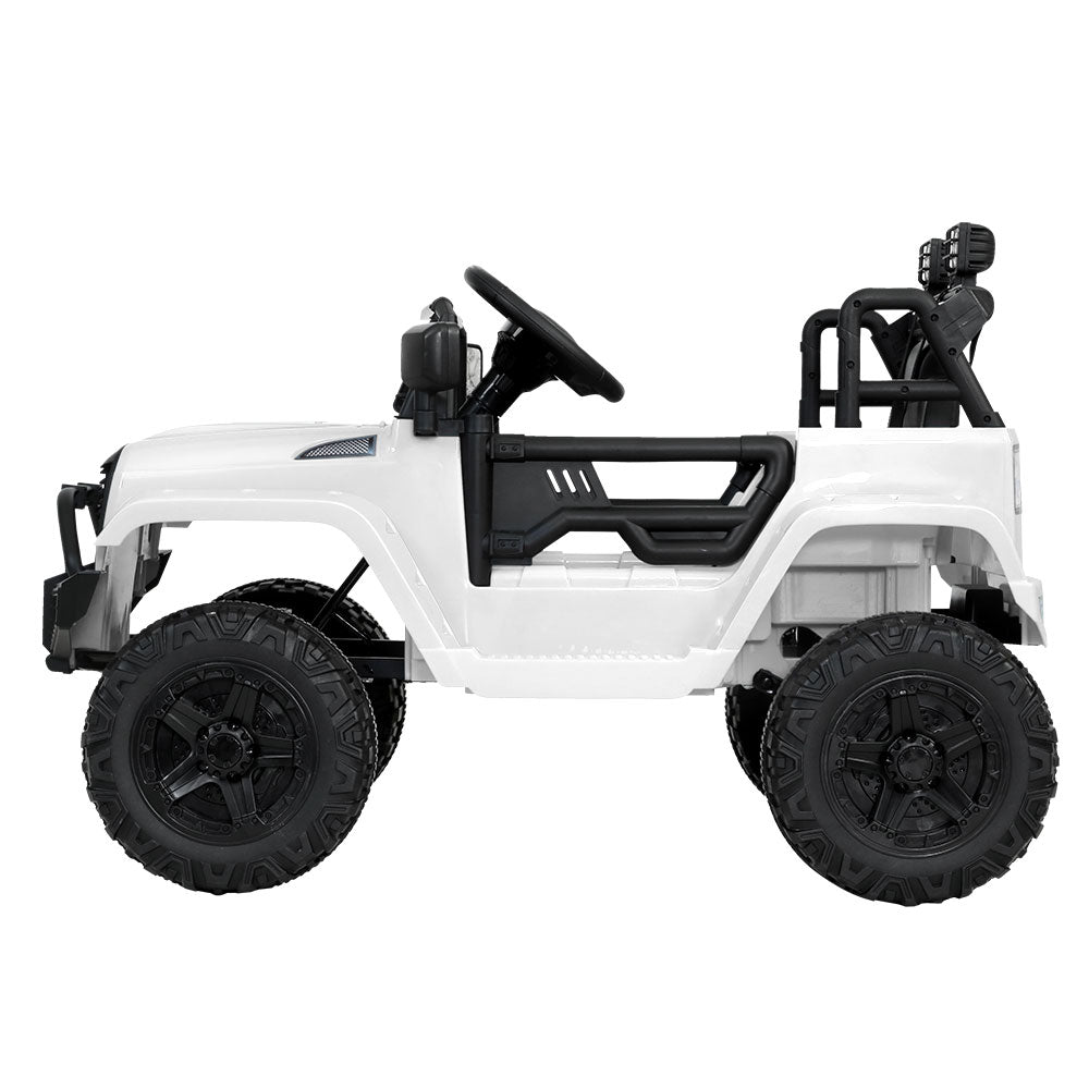 Kids Ride On Car Electric 12V Car Toys Jeep Battery Remote Control White Homecoze