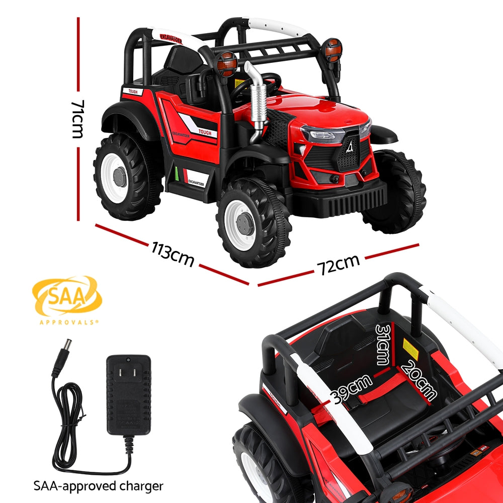 Kids Electric Ride On Jeep Off Road Car with Remote 12V - Red - Homecoze