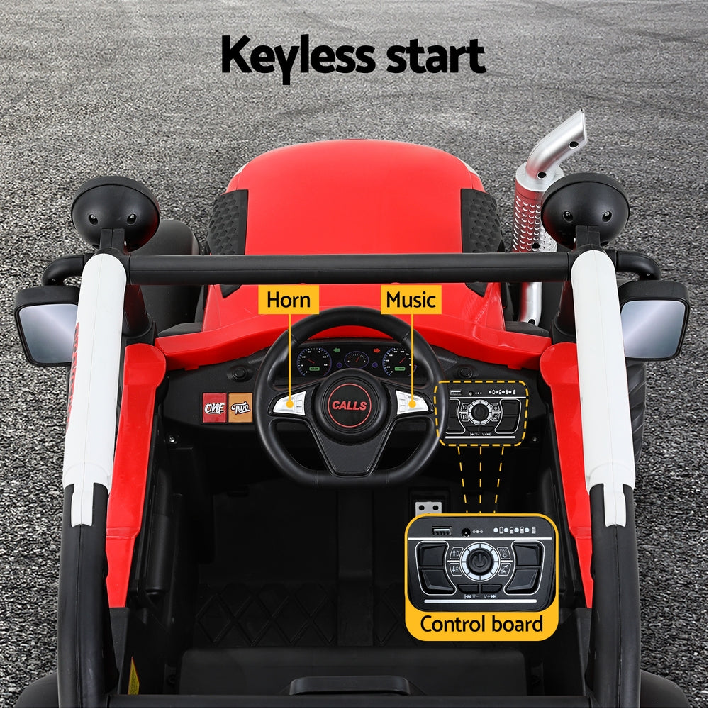 Kids Electric Ride On Jeep Off Road Car with Remote 12V - Red - Homecoze