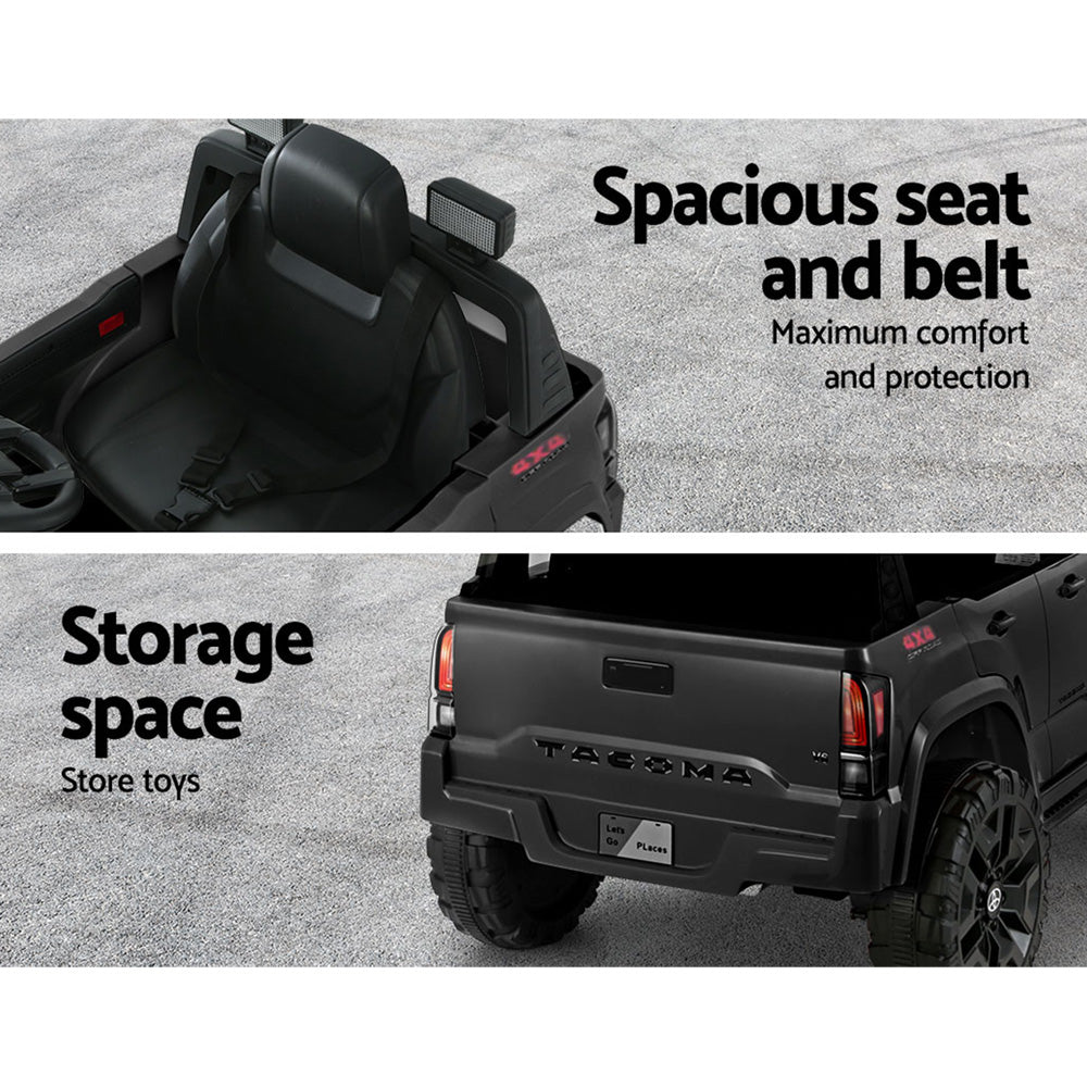 Toyota Ride On Car Kids Electric Tacoma Off Road Jeep 12V Battery Black Homecoze