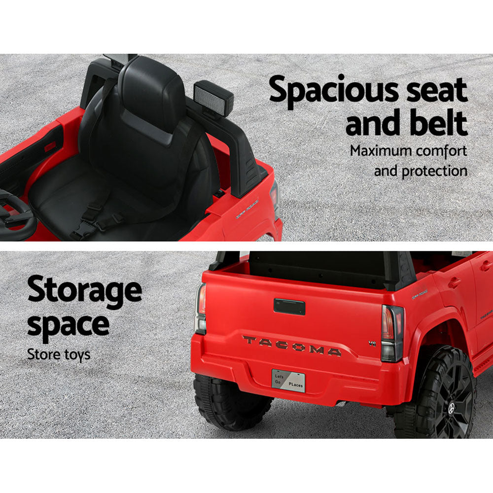 Toyota Ride On Car Kids Electric Tacoma Off Road Jeep 12V Battery Red Homecoze