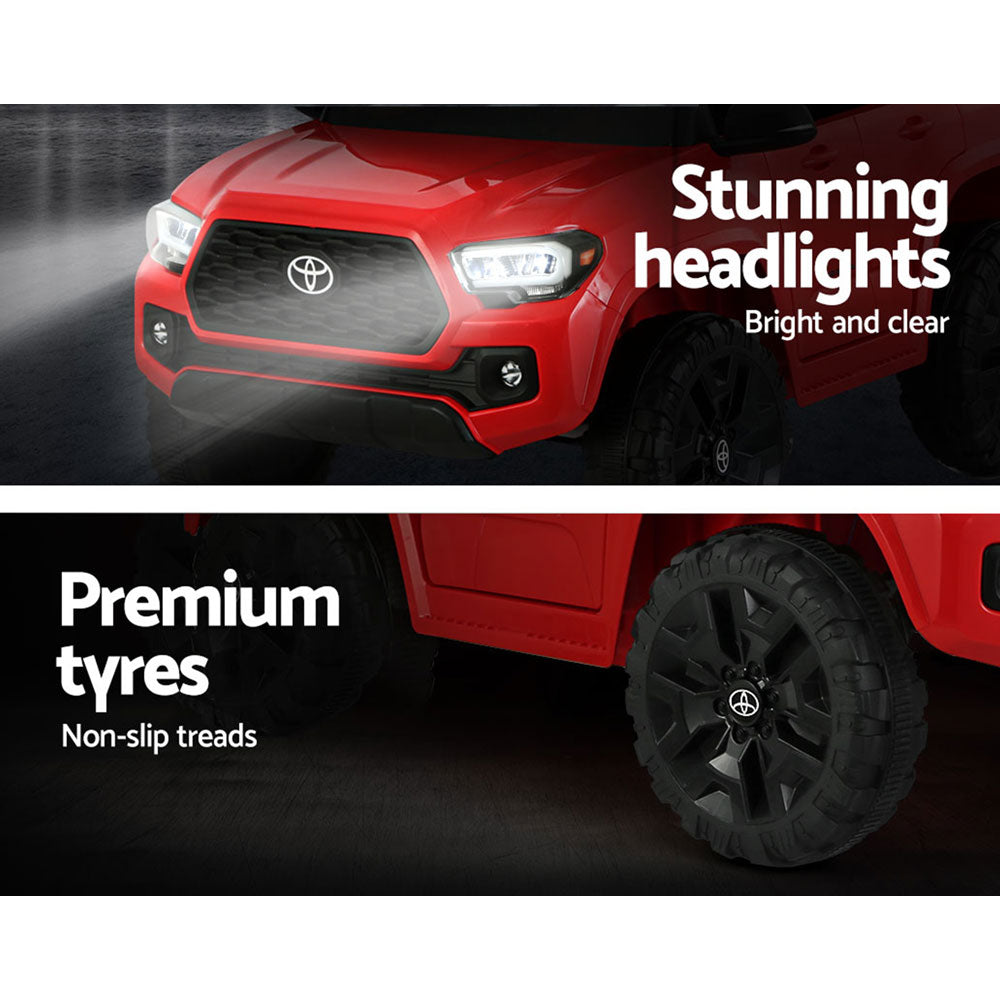 Toyota Ride On Car Kids Electric Tacoma Off Road Jeep 12V Battery Red Homecoze