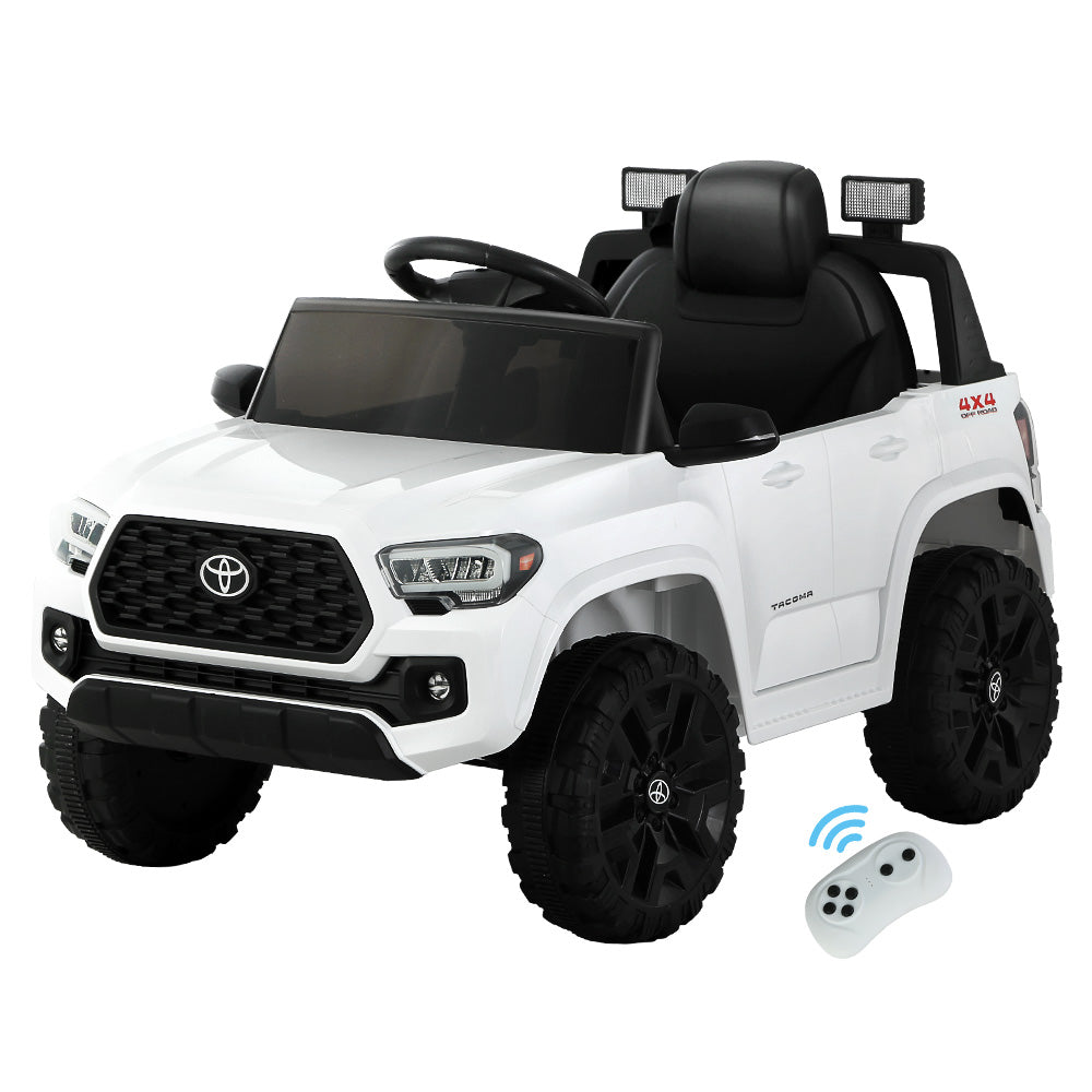 Toyota Tacoma Ride On Car Kids Electric Toy Cars Off Road 12V Battery White Homecoze