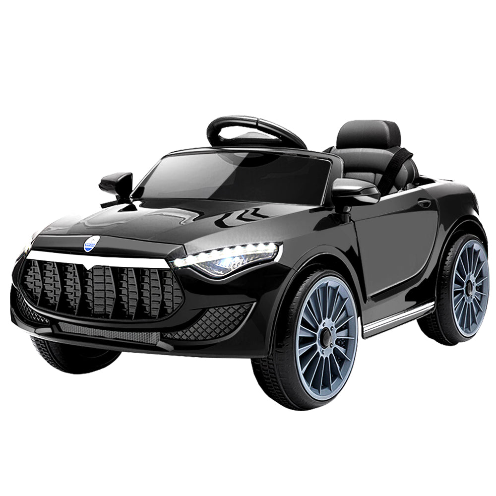 Kids Ride On Car Electric Toys 12V Battery Remote Control Black MP3 LED Homecoze