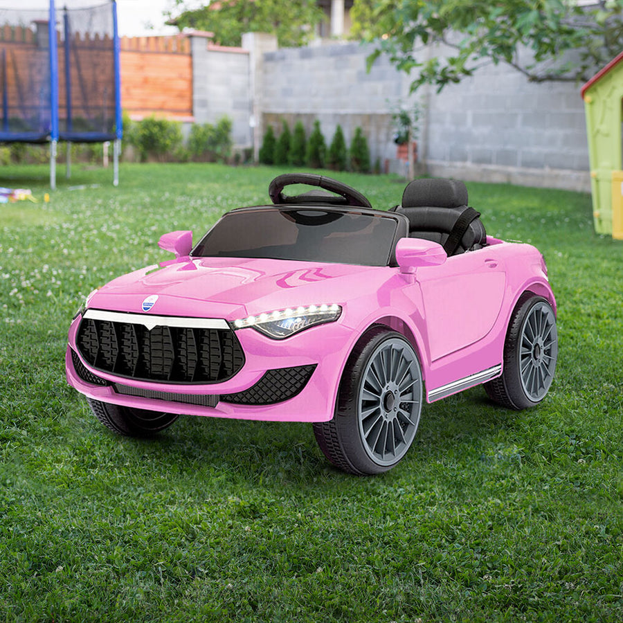 Kids Ride On Car Battery Electric Toy Remote Control Pink Cars Dual Motor Homecoze