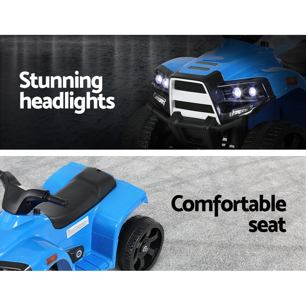 Kids Electric Ride On ATV Quad Battery 4 Wheeler Motorbike - Blue Homecoze