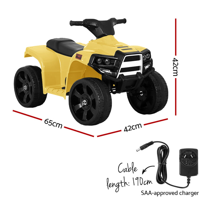 Kids Electric Ride On ATV Quad Battery 4 Wheeler Motorbike - Yellow Homecoze