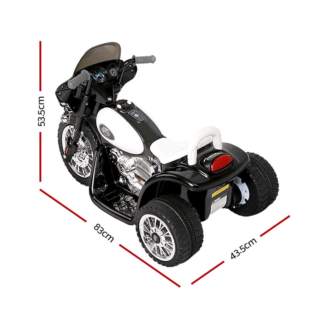 Kids Ride On Motorbike Motorcycle Toys Black White Homecoze