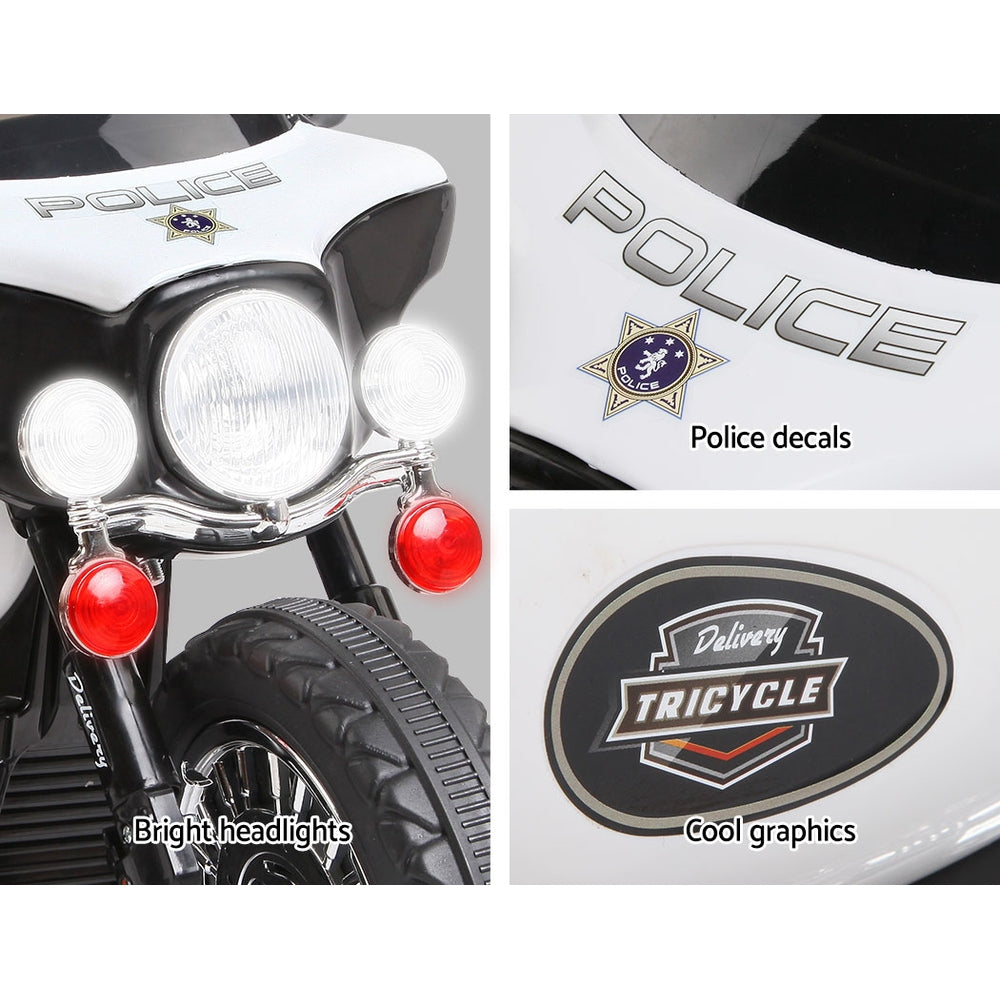 Kids Ride On Motorbike Motorcycle Toys Black White Homecoze