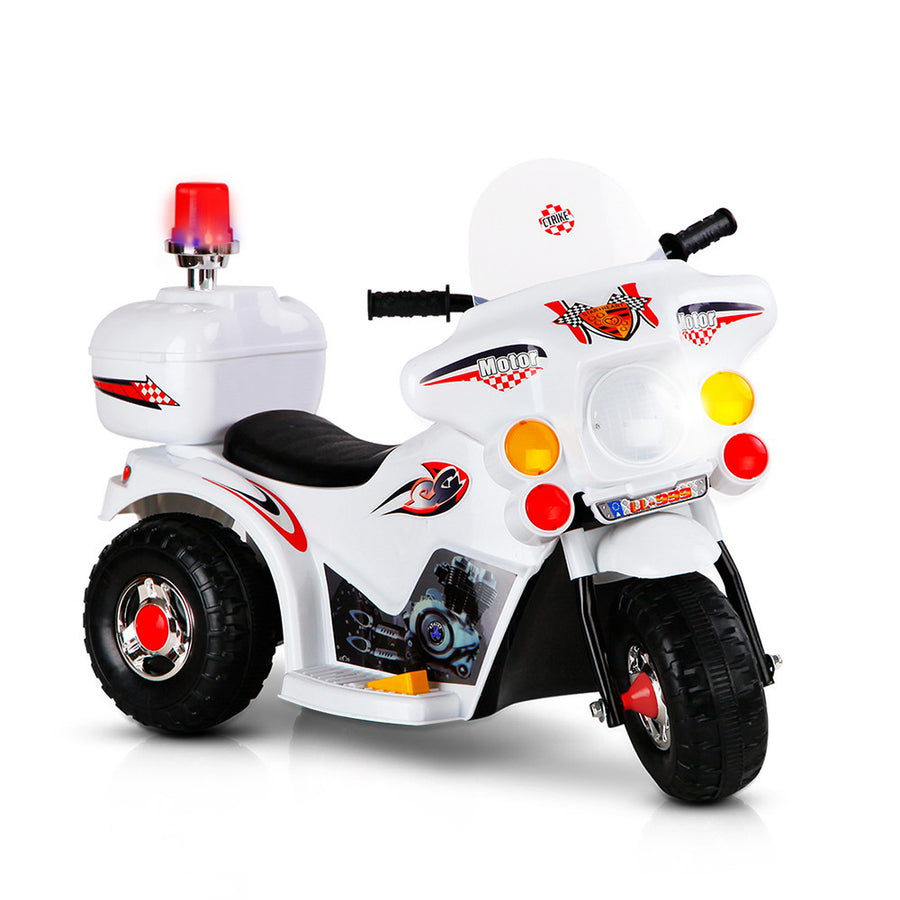 Kids Ride On Motorbike Motorcycle Car Toys White Homecoze