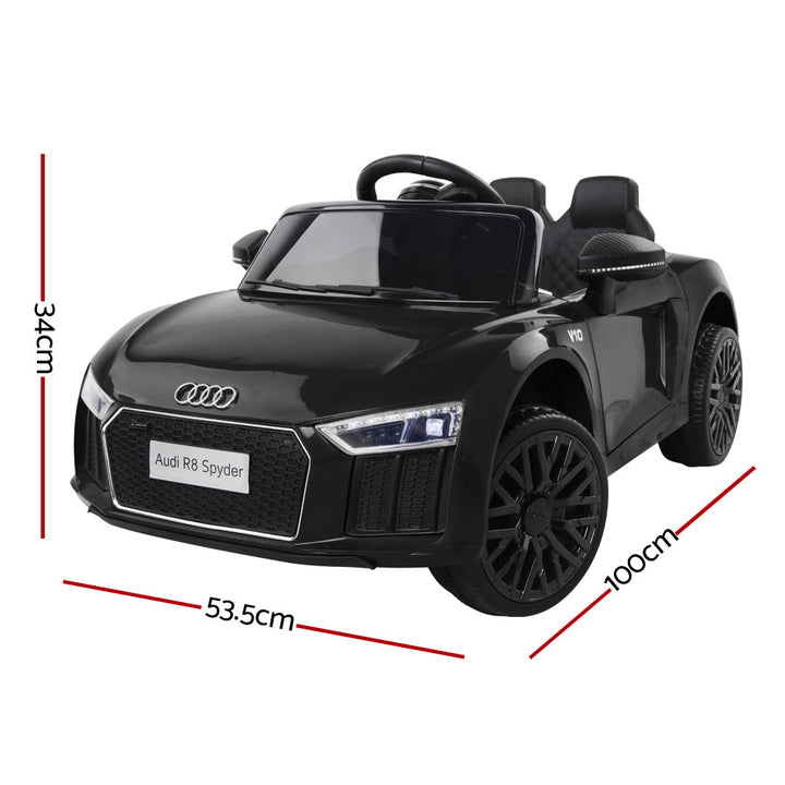 Kids Ride On Car Audi R8 Licensed Sports Electric Toy Cars Black Homecoze