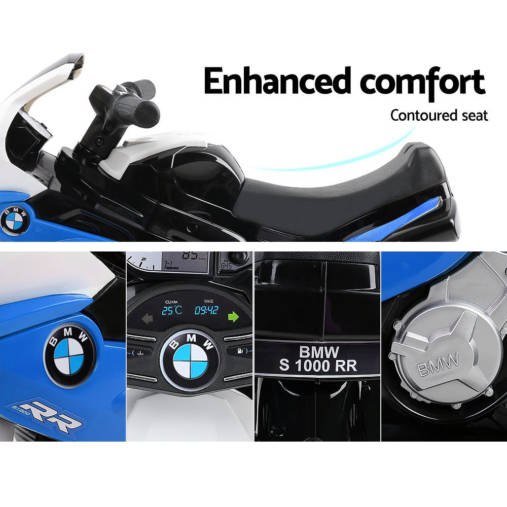 Kids Ride On Motorbike BMW Licensed S1000RR Motorcycle Car Blue Homecoze