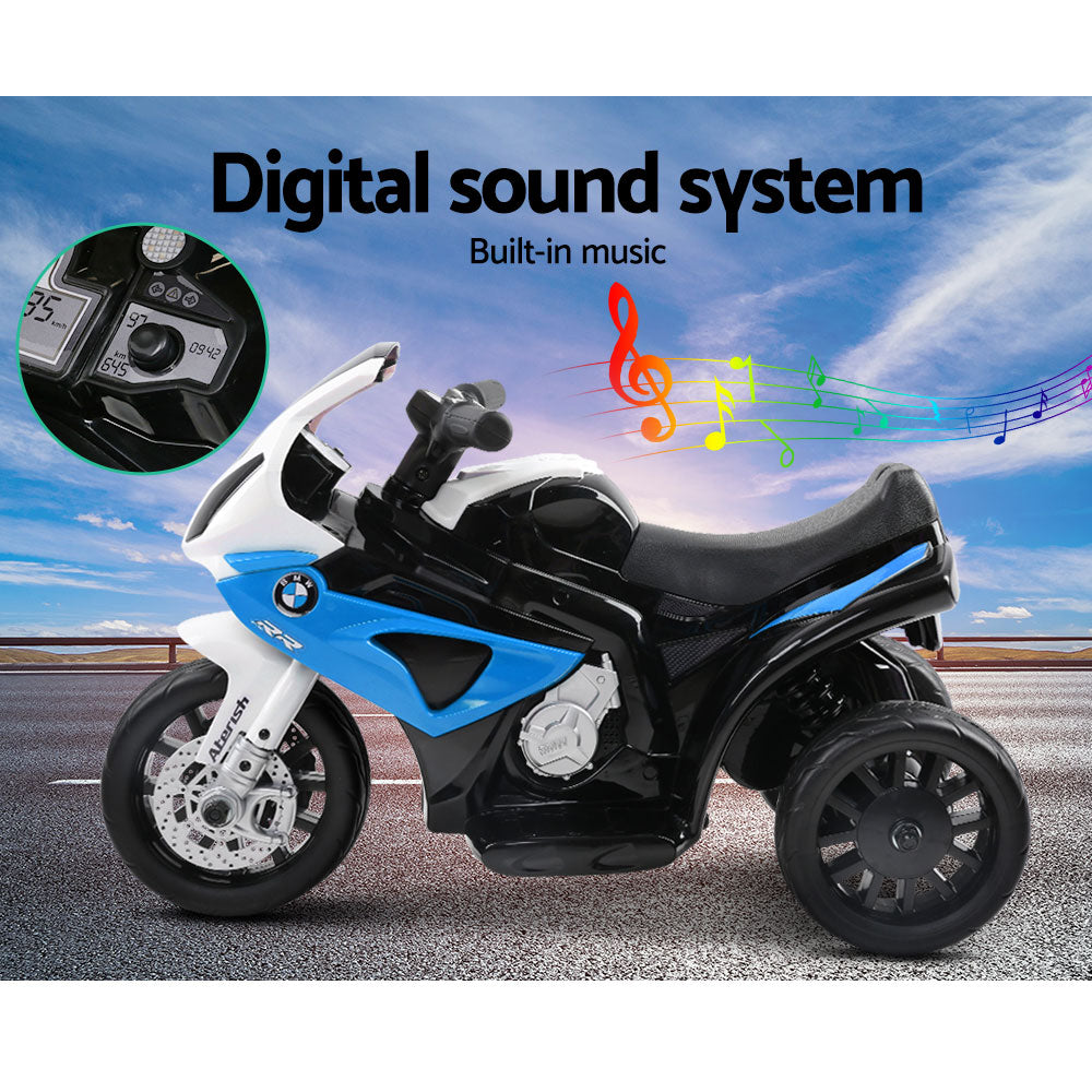 Kids Ride On Motorbike BMW Licensed S1000RR Motorcycle Car Blue Homecoze