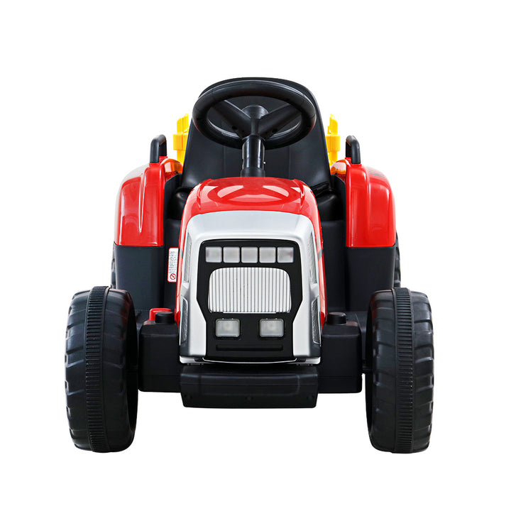 Ride On Car Tractor Trailer Toy Kids Electric Cars 12V Battery Red Homecoze