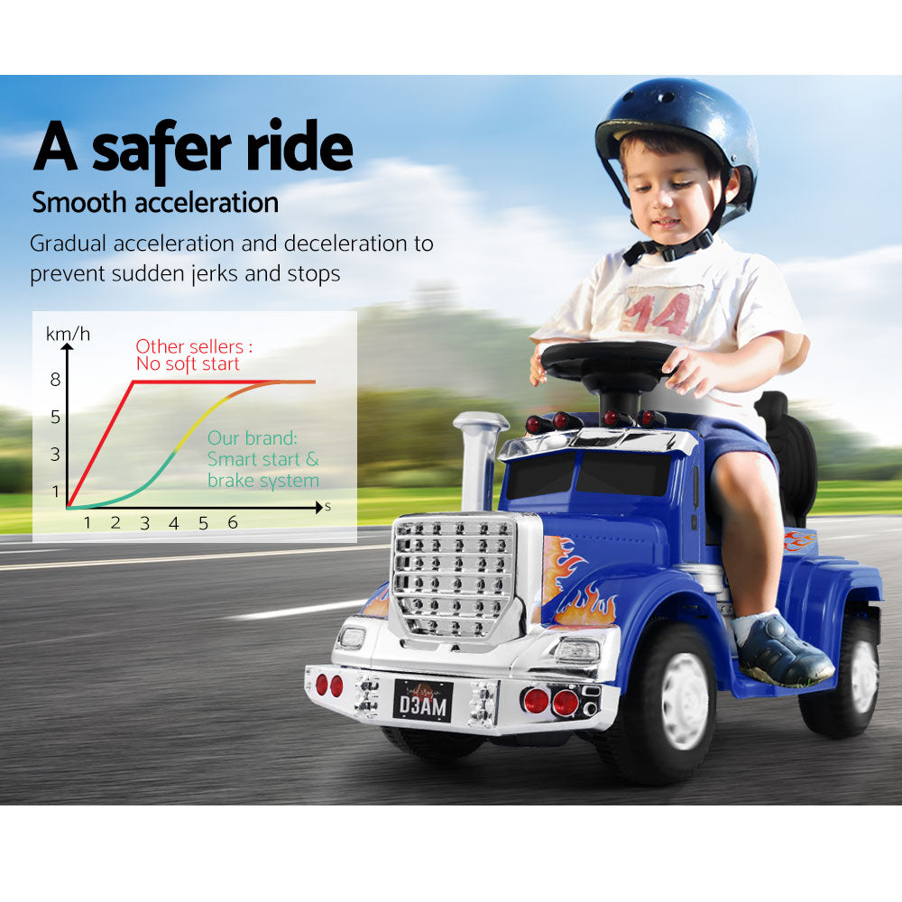 Ride On Cars Kids Electric Toys Car Battery Truck Childrens Motorbike Toy Blue Homecoze