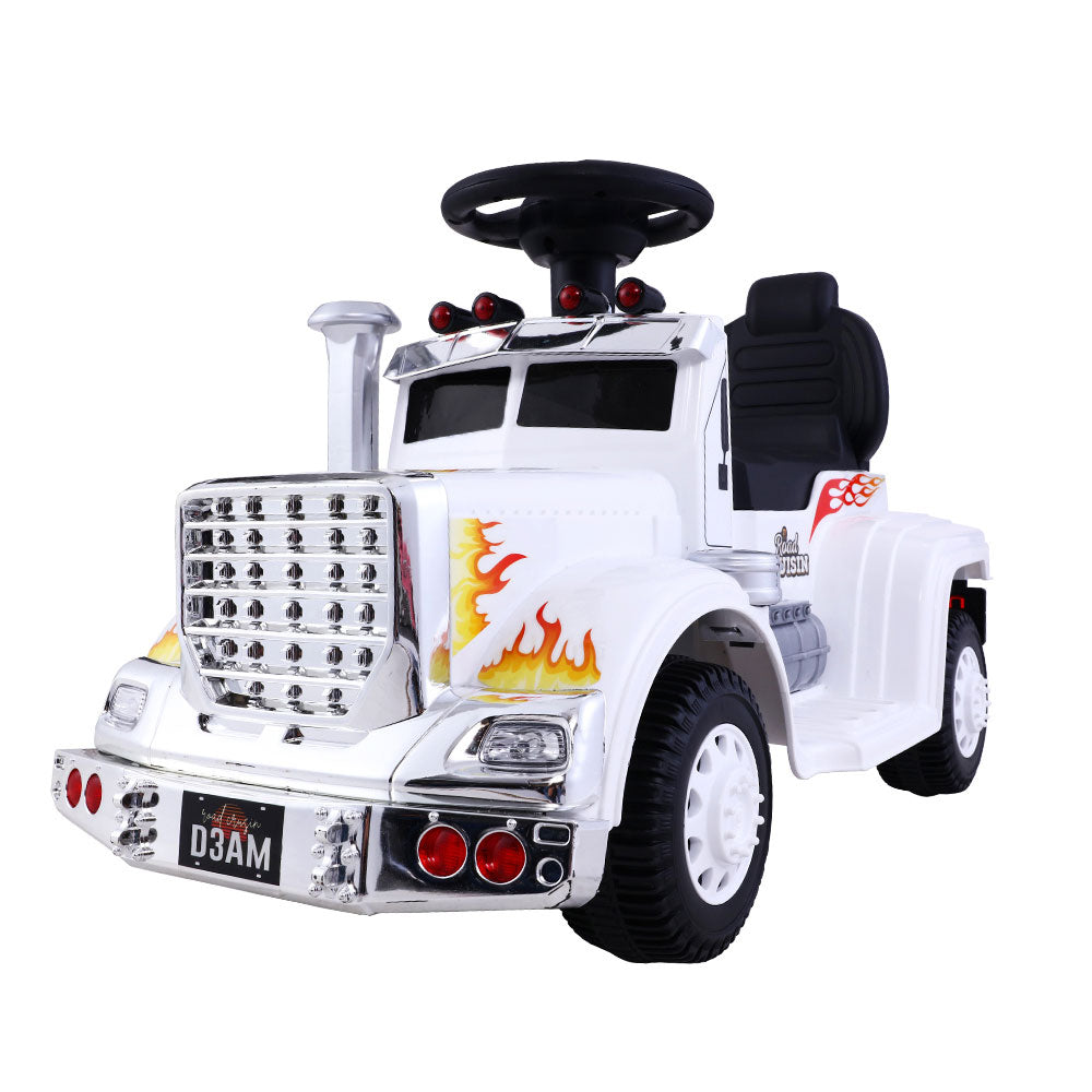 Ride On Cars Kids Electric Toys Car Battery Truck Childrens Motorbike Toy White Homecoze