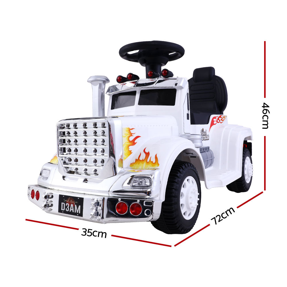 Ride On Cars Kids Electric Toys Car Battery Truck Childrens Motorbike Toy White Homecoze