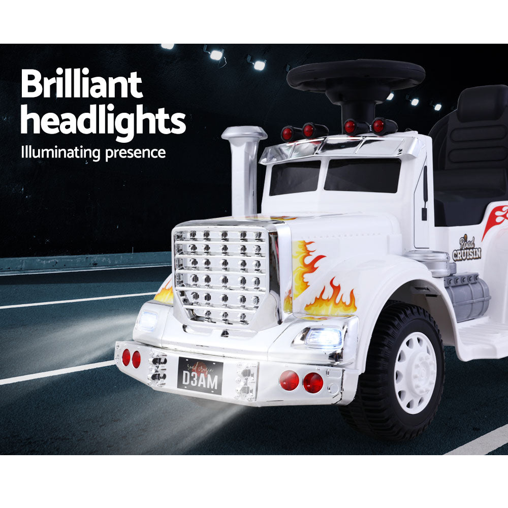 Ride On Cars Kids Electric Toys Car Battery Truck Childrens Motorbike Toy White Homecoze