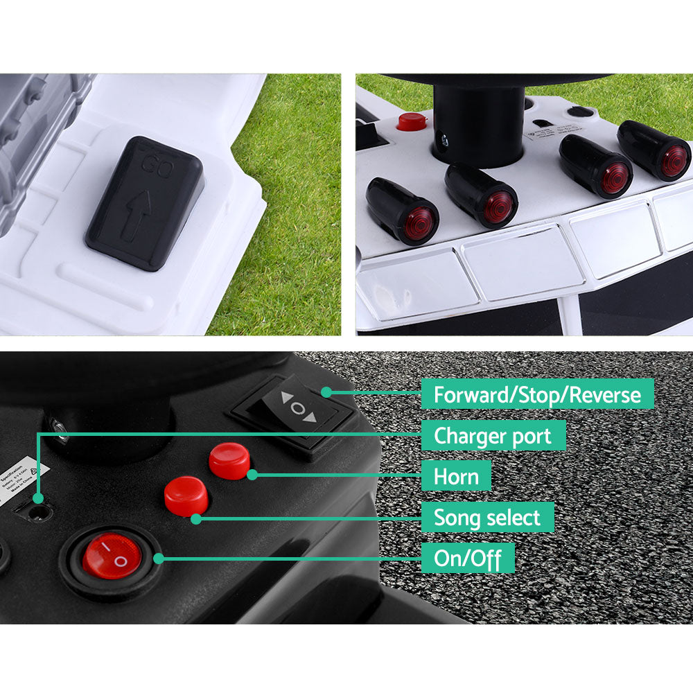 Ride On Cars Kids Electric Toys Car Battery Truck Childrens Motorbike Toy White Homecoze