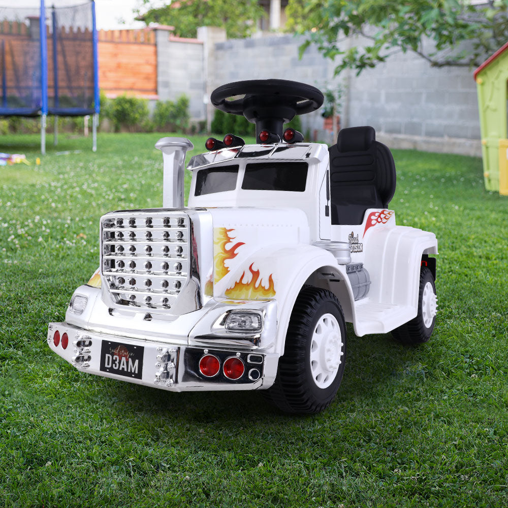 Ride On Cars Kids Electric Toys Car Battery Truck Childrens Motorbike Toy White Homecoze