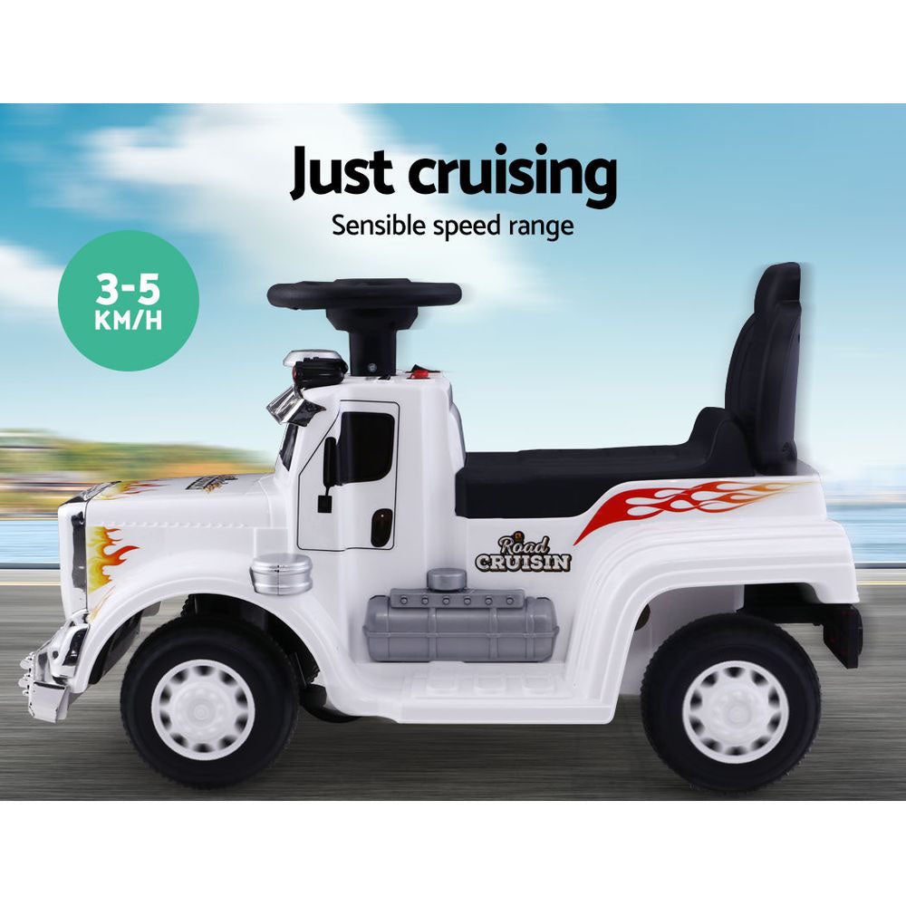 Ride On Cars Kids Electric Toys Car Battery Truck Childrens Motorbike Toy White Homecoze