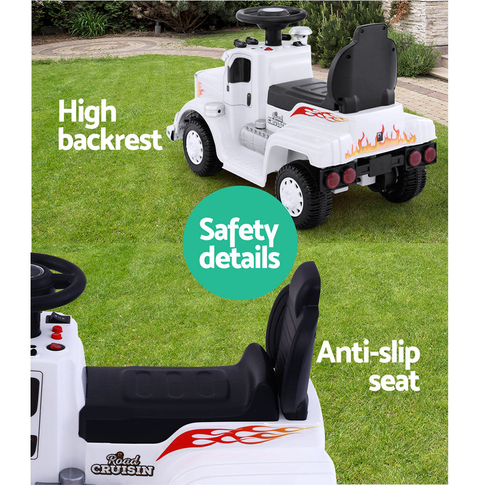 Ride On Cars Kids Electric Toys Car Battery Truck Childrens Motorbike Toy White Homecoze