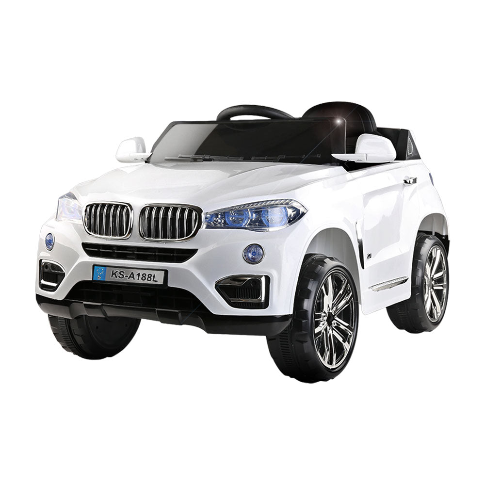 Kids Ride On Car BMW Inspired X5  - White SUV Homecoze