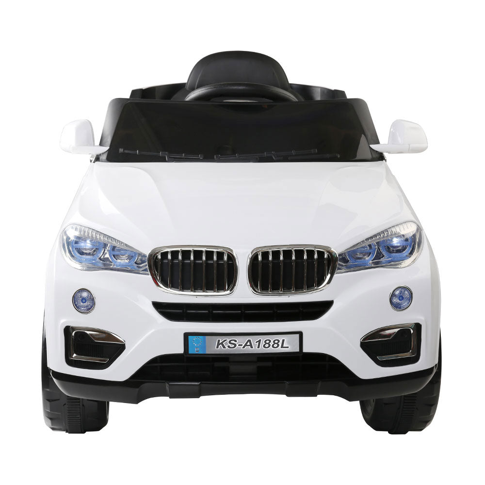 Kids Ride On Car BMW Inspired X5  - White SUV Homecoze