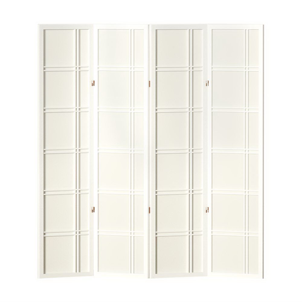 Artiss Room Divider Screen Privacy Wood Dividers Stand 4 Panel Nova White Homecoze Home & Living