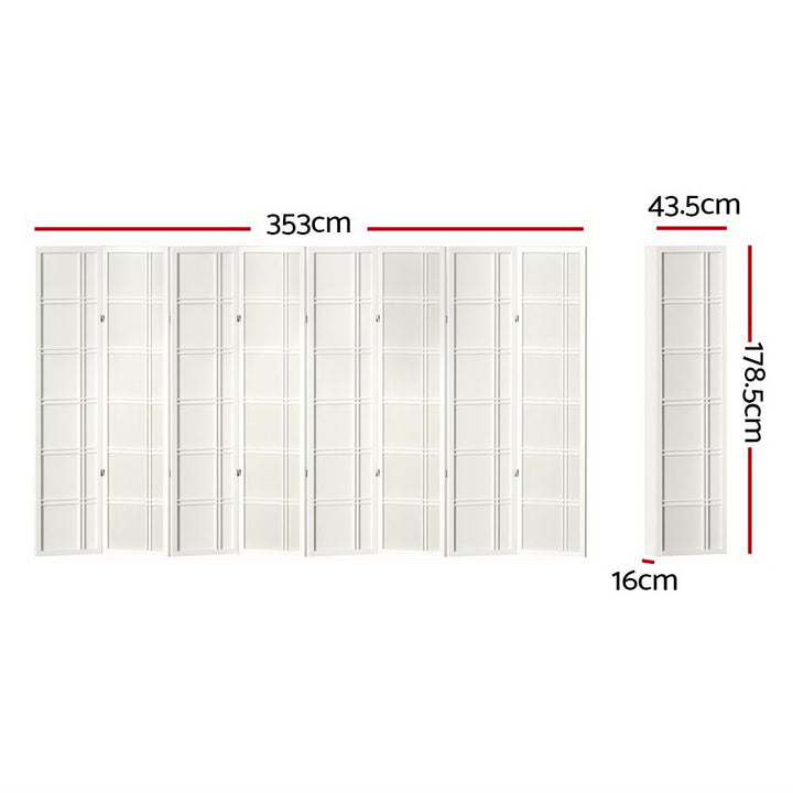 Artiss Room Divider Screen Privacy Wood Dividers Stand 8 Panel Nova White Homecoze Home & Living