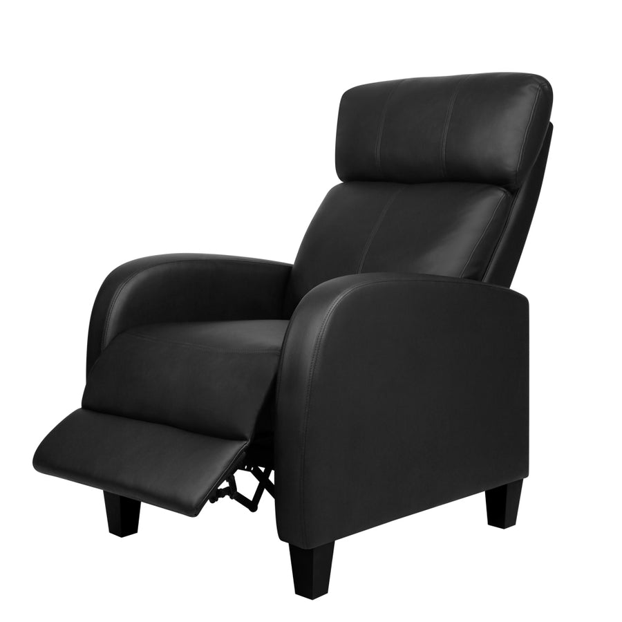 PU Leather Reclining Armchair - Black Homecoze