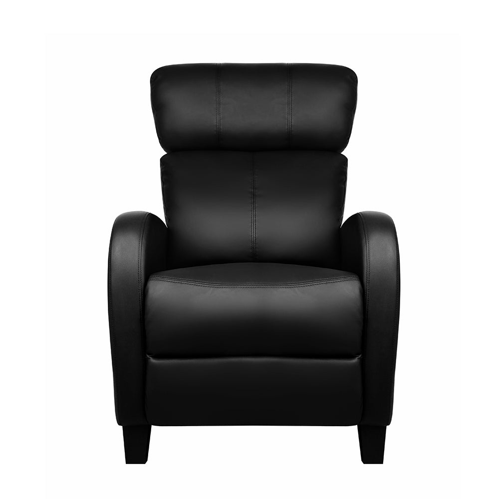 PU Leather Reclining Armchair - Black Homecoze