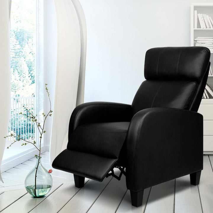 PU Leather Reclining Armchair - Black Homecoze