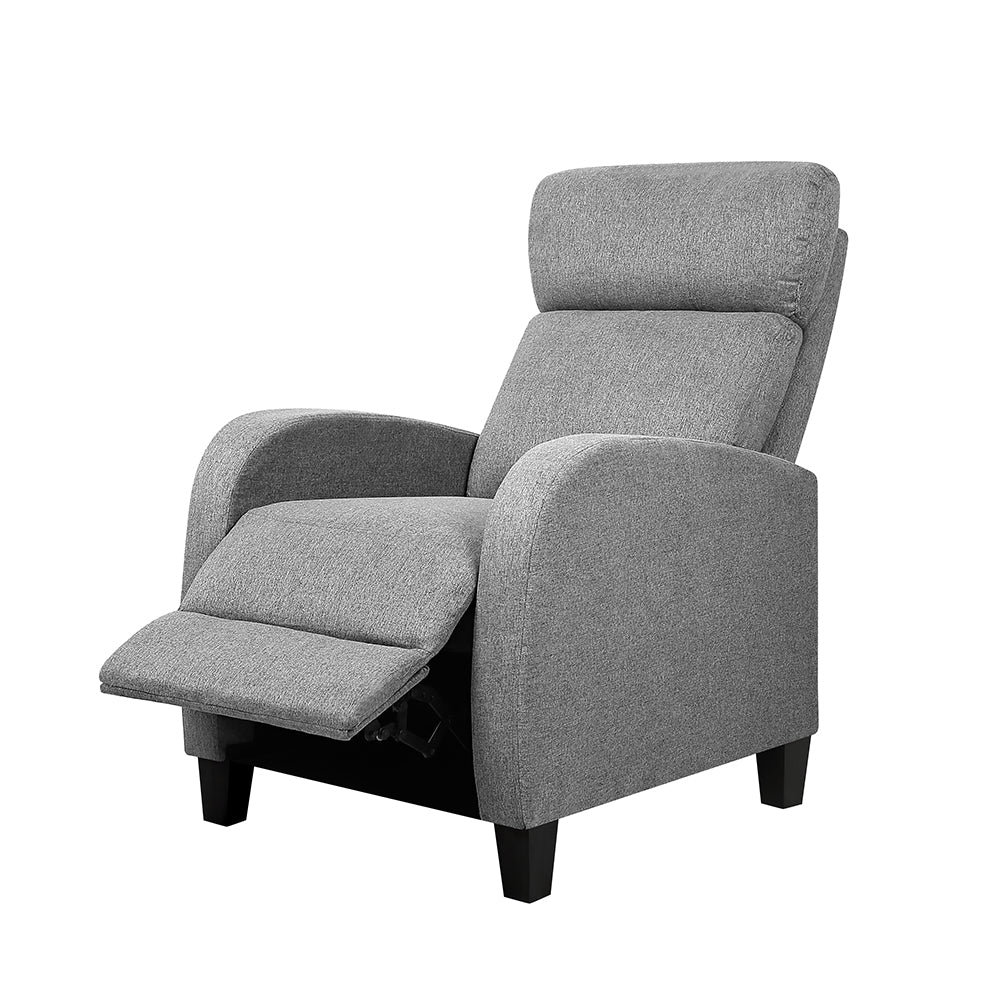 Fabric Reclining Armchair - Grey Homecoze