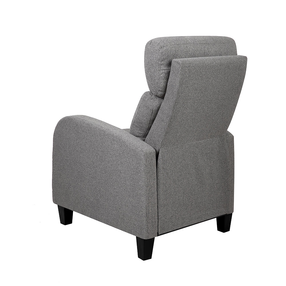 Fabric Reclining Armchair - Grey Homecoze