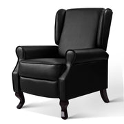 Premium PU Leather Recliner Chair Sofa Armchair Lounge - Black Homecoze