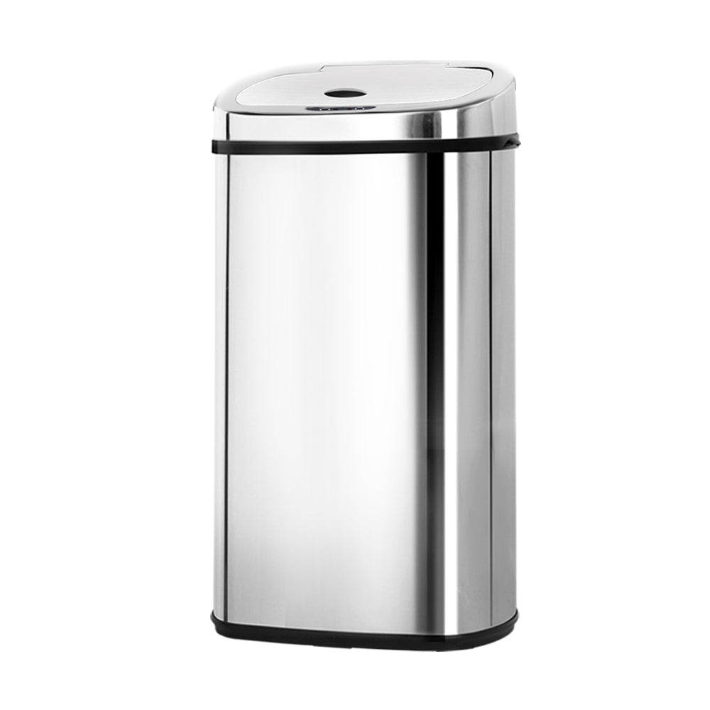 Motion Sensor Rubbish Bin Automatic Open Trash Can 50L - Stainless Steel