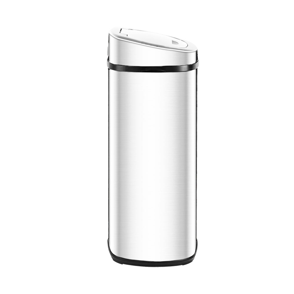 Motion Sensor Rubbish Bin Automatic Open Trash Can 50L - Stainless Steel