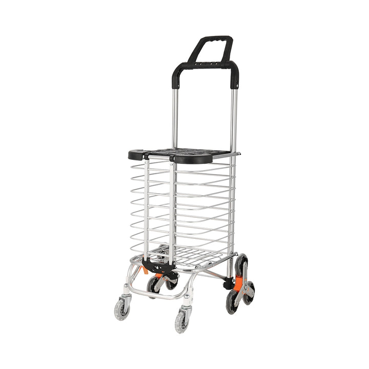 Foldable Shopping Cart Trolley 35L Portable Bag with Roller Wheels Homecoze