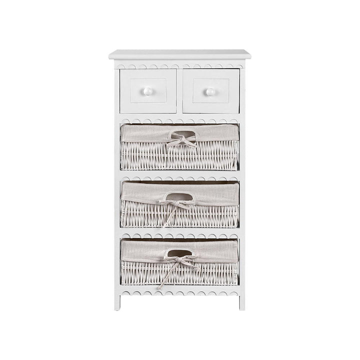 3 Basket Storage Drawers - White Homecoze